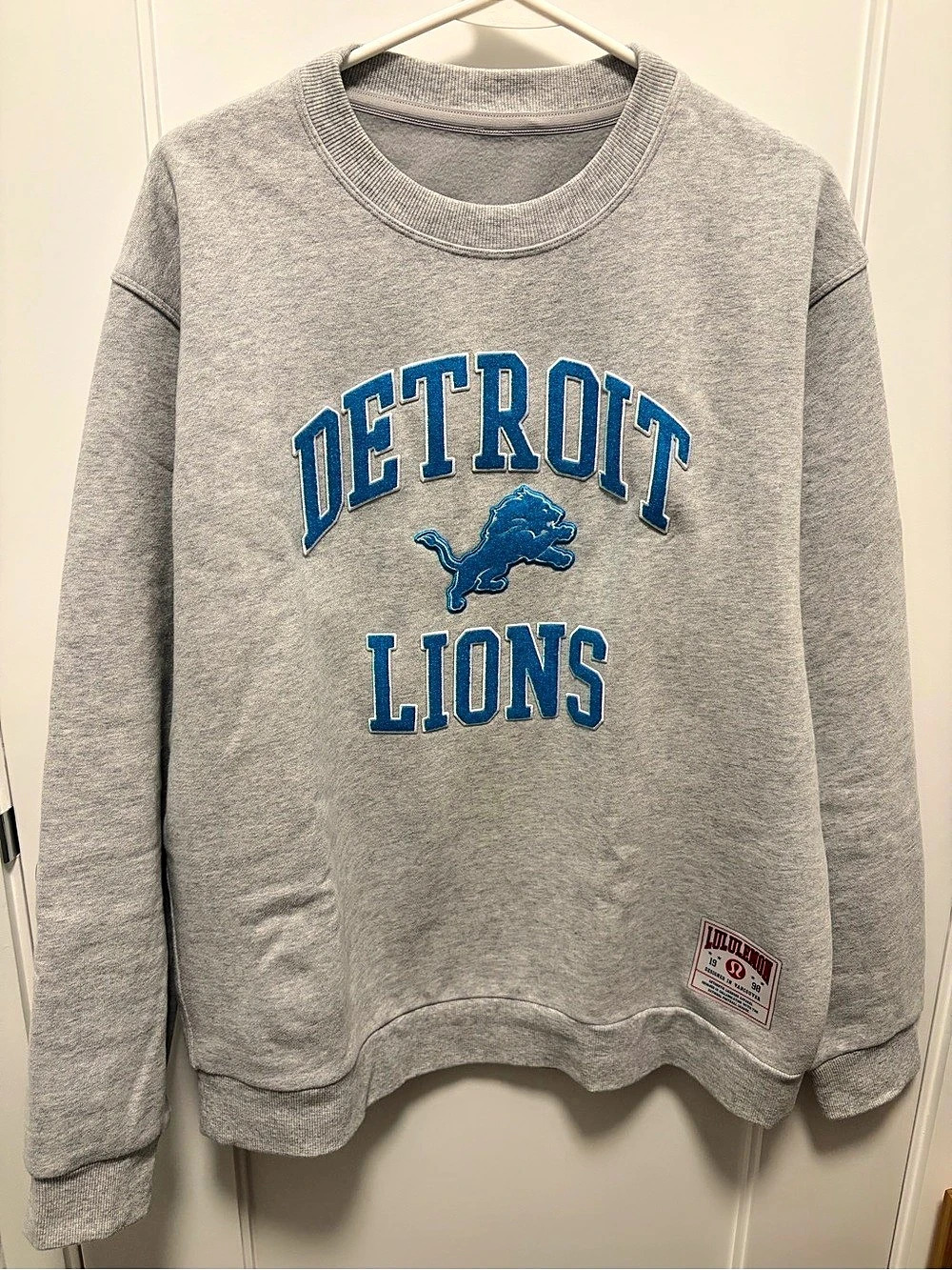 Lululemon Detroit Lions Steady State Crew Sweatshirt Gray